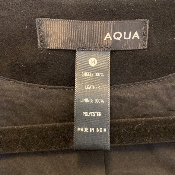 Aqua leather fringe jacket - Picture 3 of 3